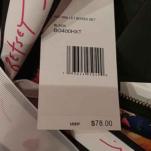 Gift Set Betsey Johnson hat/wallet nib - Picture 2 of 9